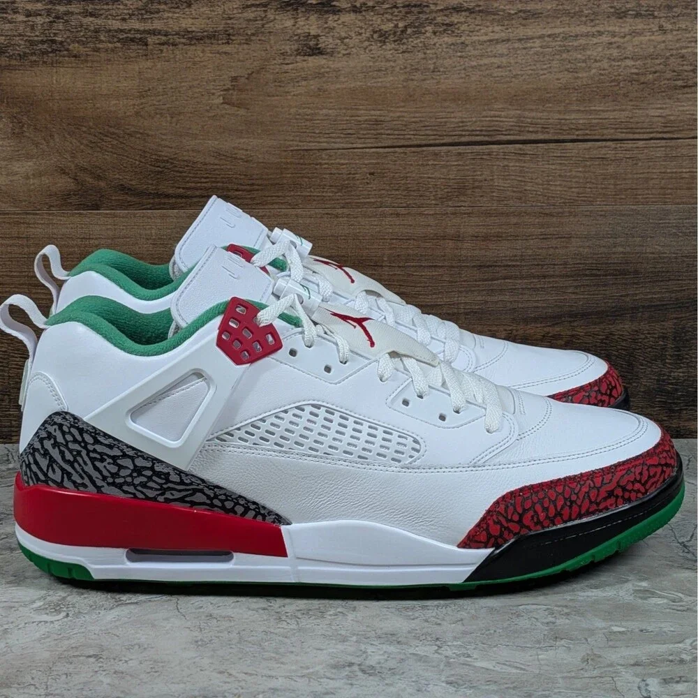 Nike Air Jordan Spizike Low OG Men's 16 White Red Green Golf Shoes HQ4365-100